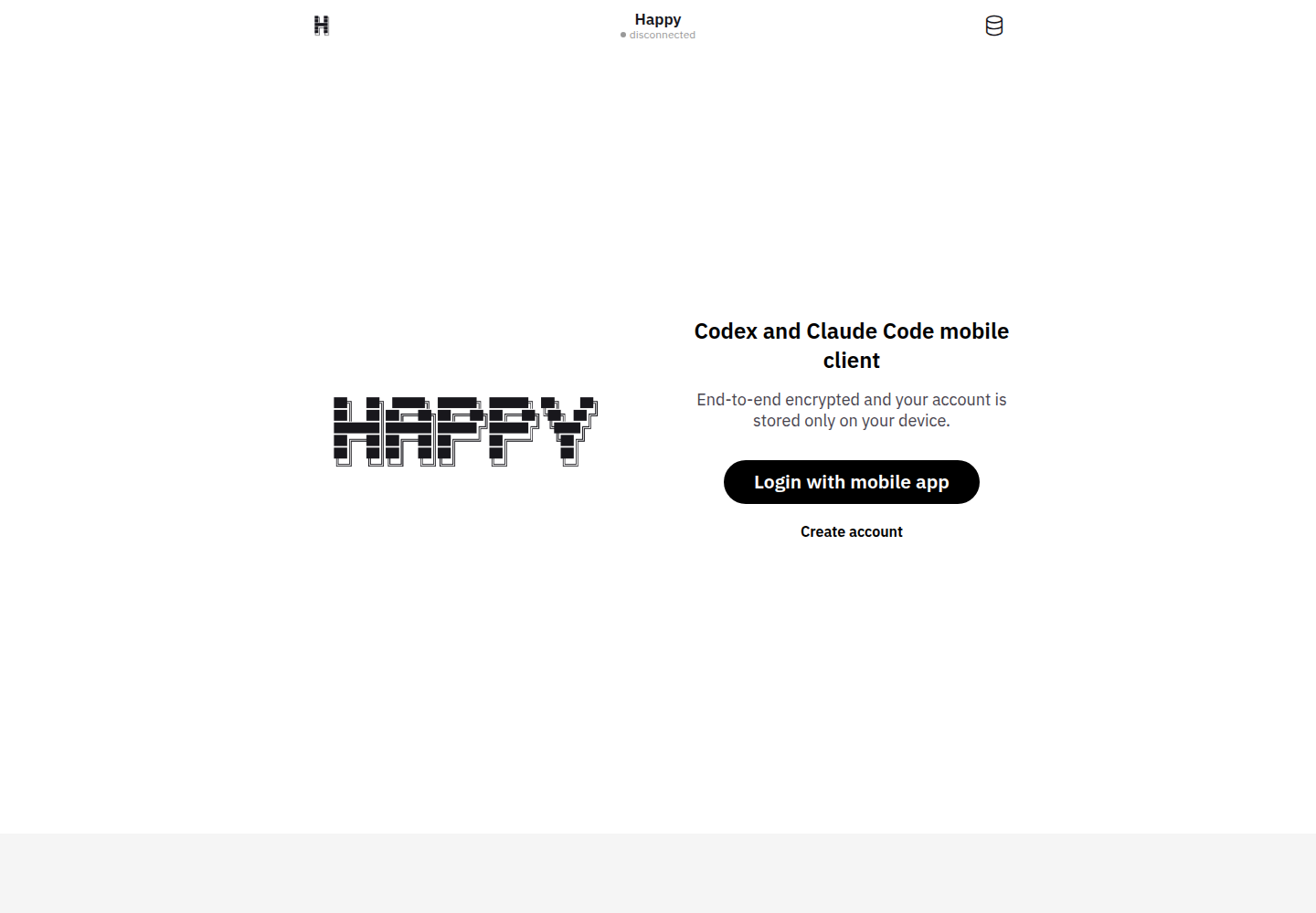 Happy app screenshot